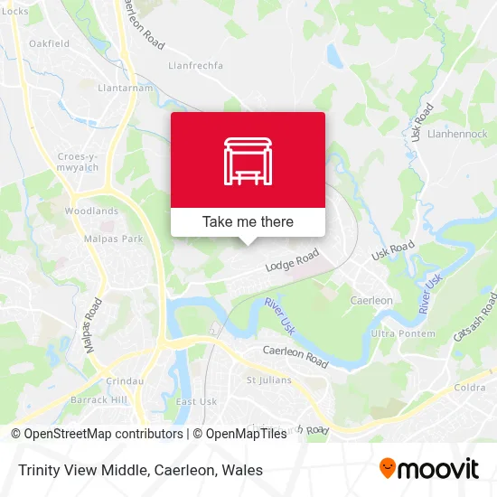 Trinity View Middle, Caerleon map