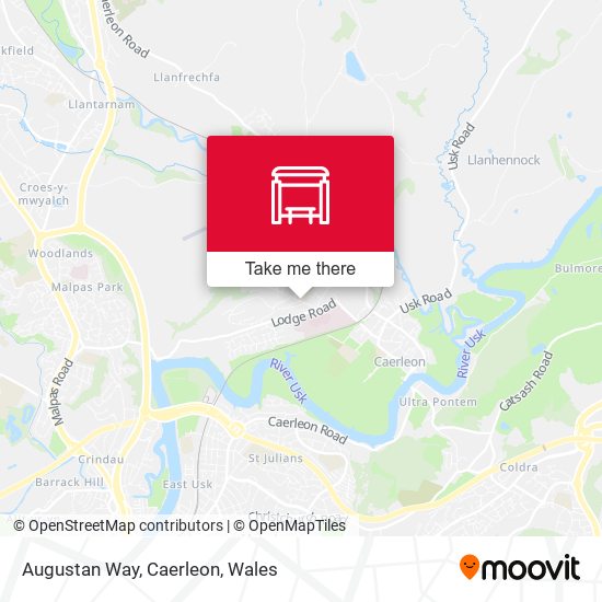 Augustan Way, Caerleon map