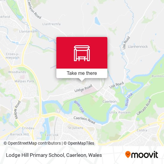 Lodge Hill Primary School, Caerleon map