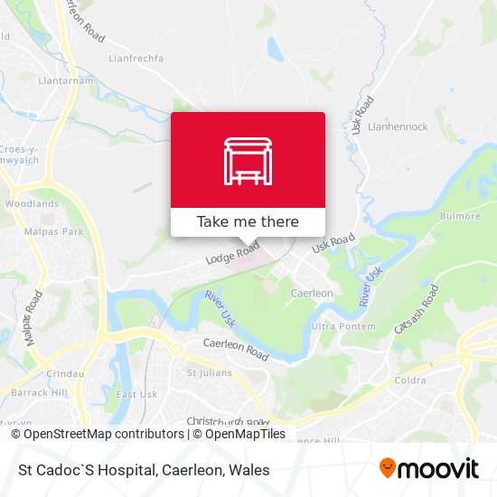 St Cadoc`S Hospital, Caerleon map