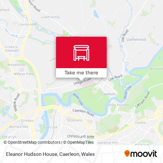 Eleanor Hudson House, Caerleon map