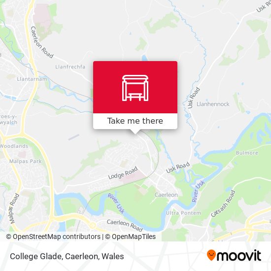 College Glade, Caerleon map
