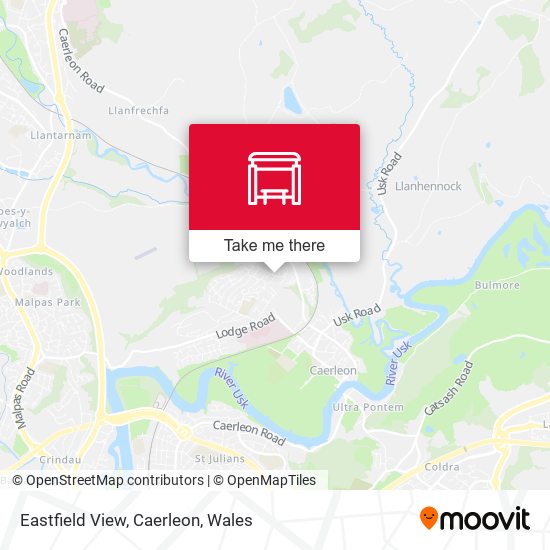 Eastfield View, Caerleon map