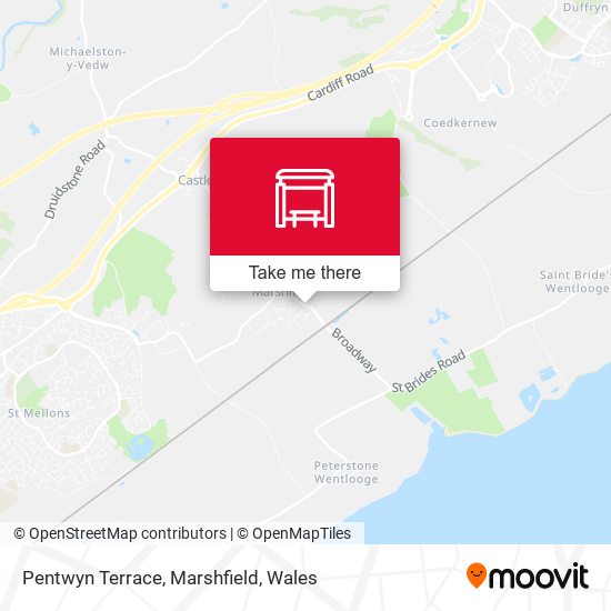 Pentwyn Terrace, Marshfield map