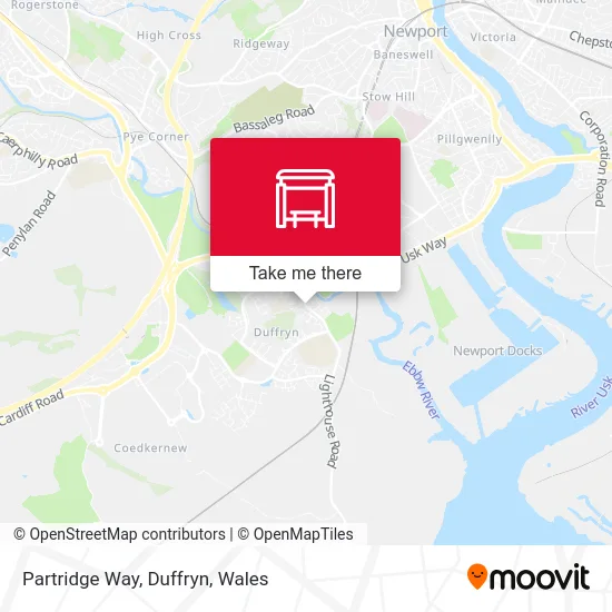 Partridge Way, Duffryn map
