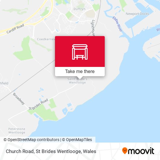 Church Road, St Brides Wentlooge map
