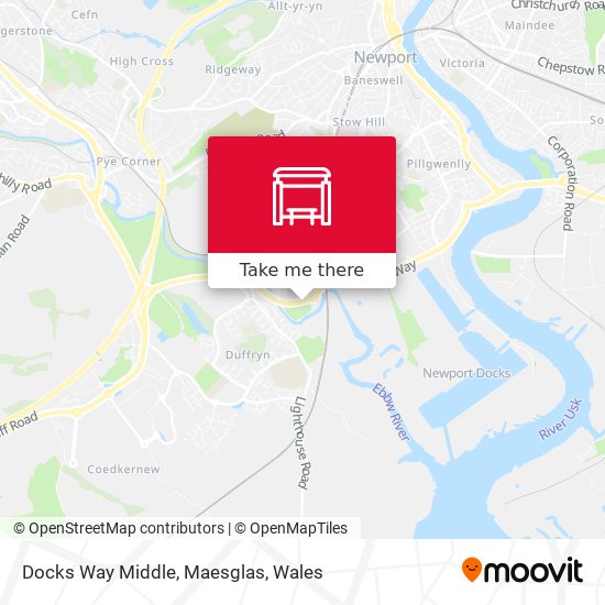 Docks Way Middle, Maesglas map