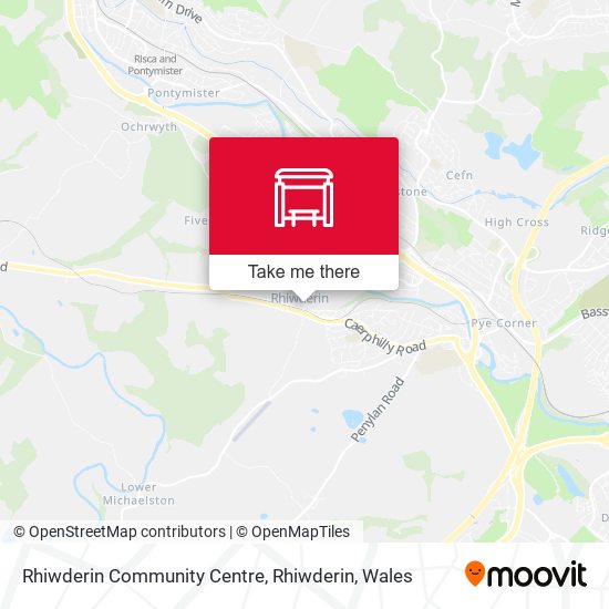 Rhiwderin Community Centre, Rhiwderin map