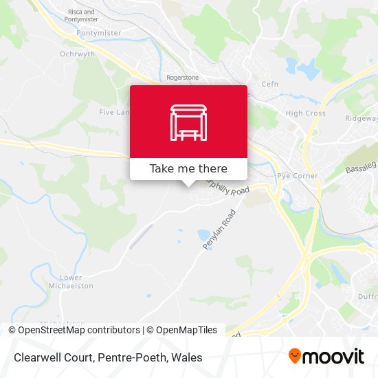 Clearwell Court, Pentre-Poeth map