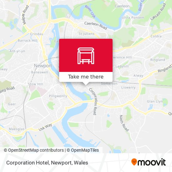 Corporation Hotel, Newport map