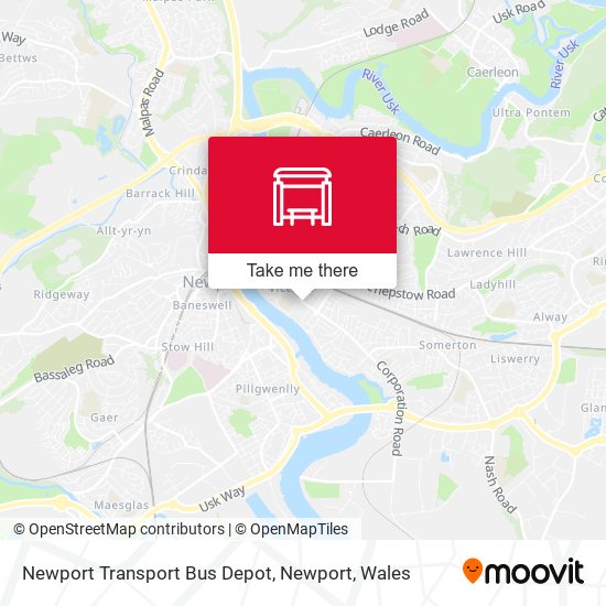 Newport Transport Bus Depot, Newport map