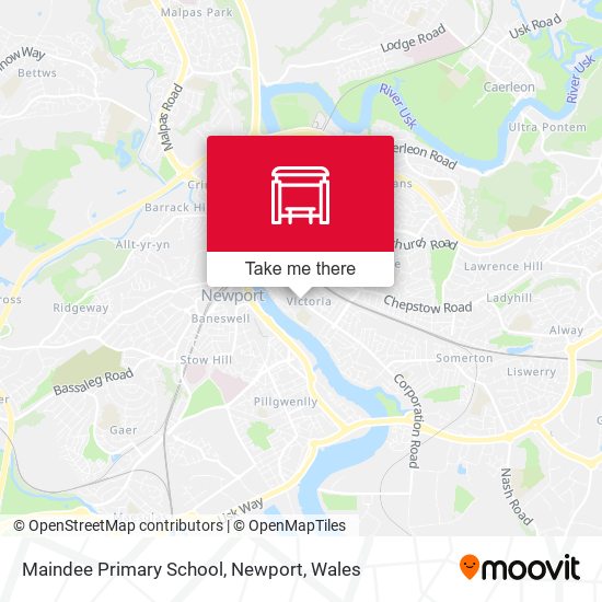 Maindee Primary School, Newport map