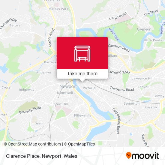 Clarence Place, Newport map