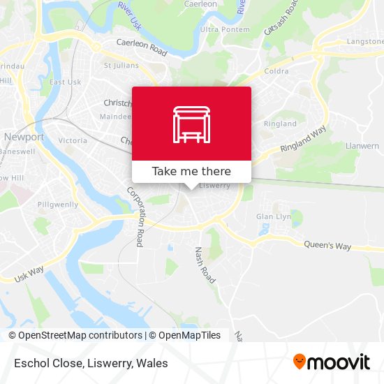Eschol Close, Liswerry map