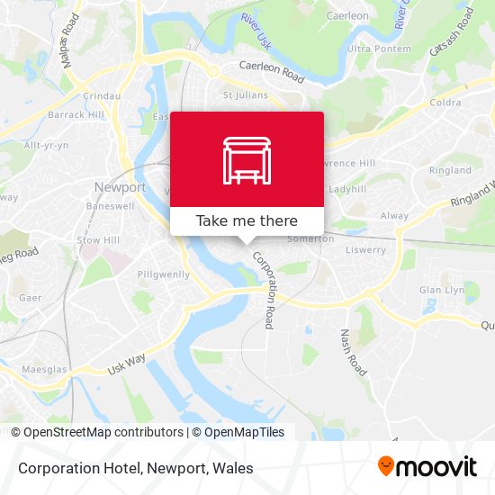 Corporation Hotel, Newport map