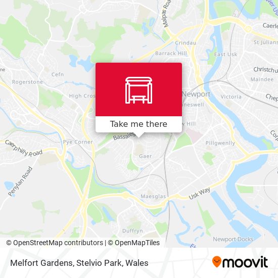 Melfort Gardens, Stelvio Park map