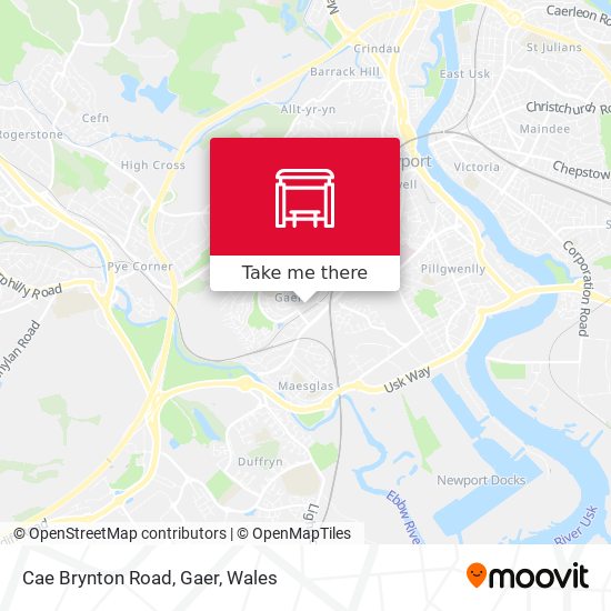 Cae Brynton Road, Gaer map