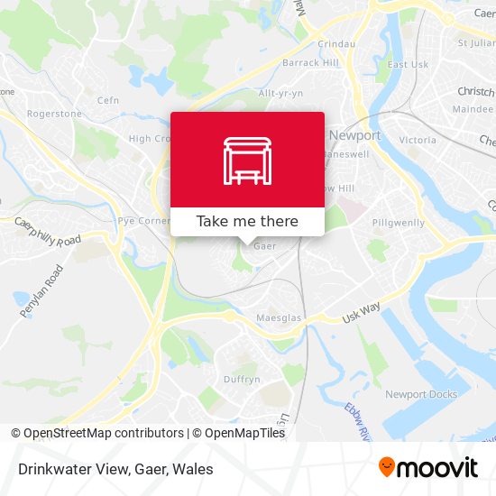Drinkwater View, Gaer map