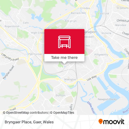 Bryngaer Place, Gaer map