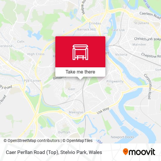 Caer Perllan Road (Top), Stelvio Park map