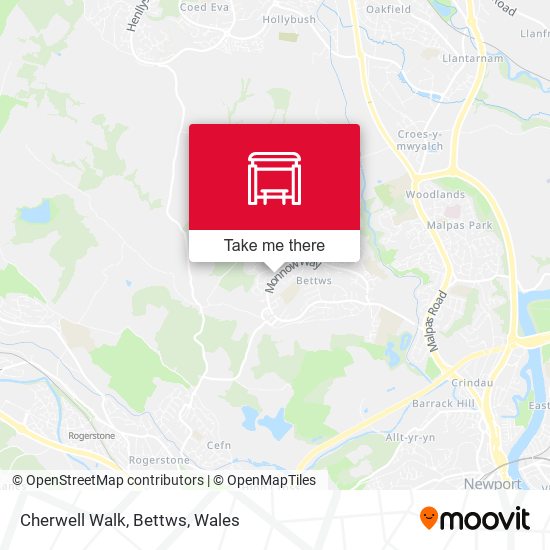 Cherwell Walk, Bettws map