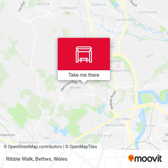 Ribble Walk, Bettws map