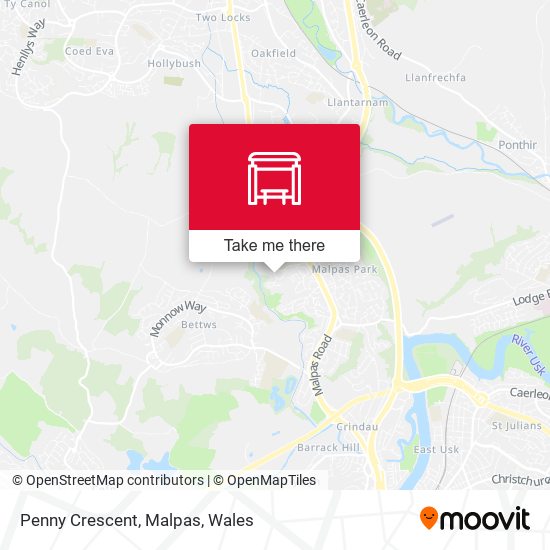 Penny Crescent, Malpas map