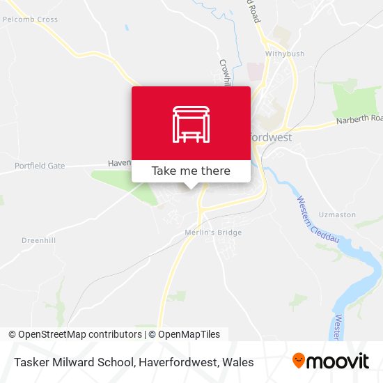 Tasker Milward School, Haverfordwest map