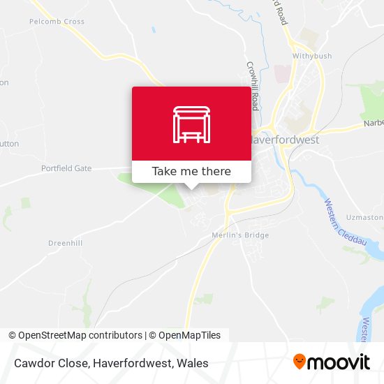 Cawdor Close, Haverfordwest map
