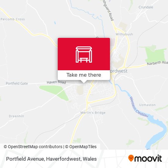 Portfield Avenue, Haverfordwest map