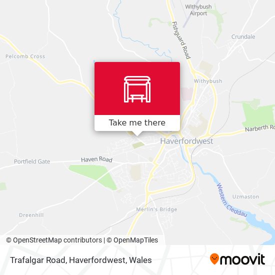 Trafalgar Road, Haverfordwest map