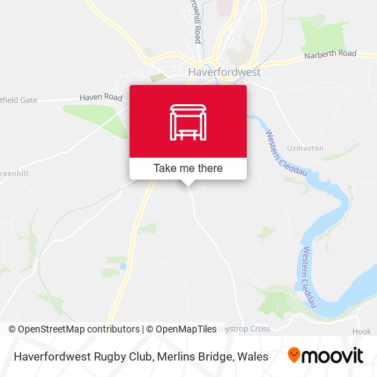 Haverfordwest Rugby Club, Merlins Bridge map