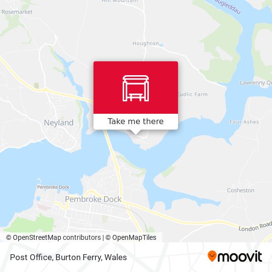 Post Office, Burton Ferry map