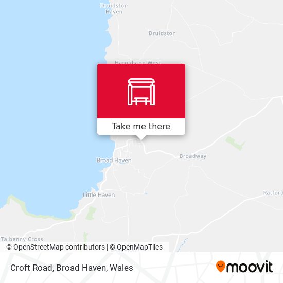 Croft Road, Broad Haven map