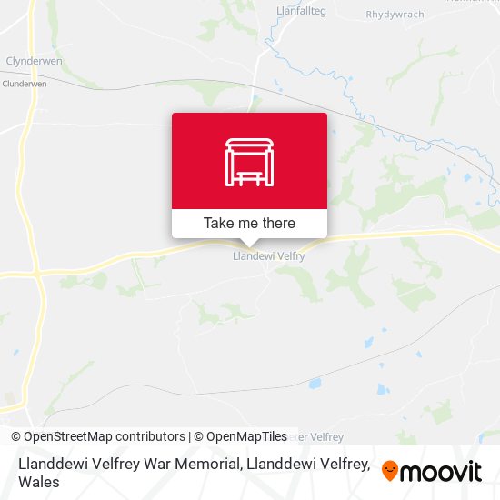 Llanddewi Velfrey War Memorial, Llanddewi Velfrey map