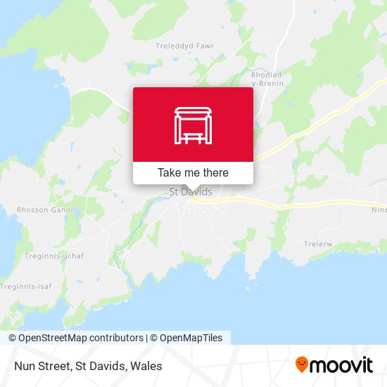 Nun Street, St Davids map