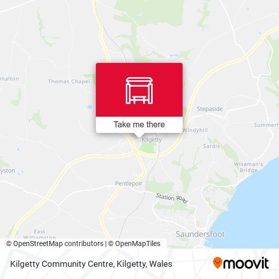 Kilgetty Community Centre, Kilgetty map