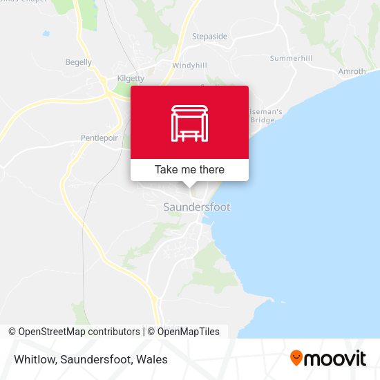 How to get to Whitlow, Saundersfoot in Wales by Bus or Train?