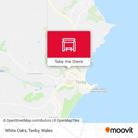 White Oaks, Tenby map