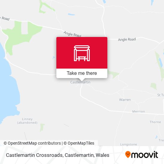 Castlemartin Crossroads, Castlemartin map
