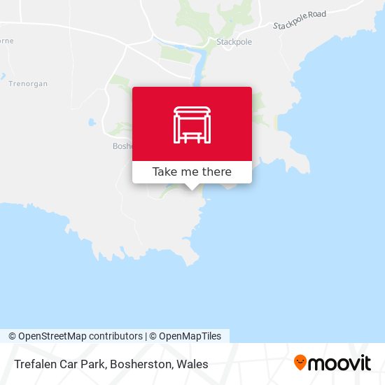 Trefalen Car Park, Bosherston map