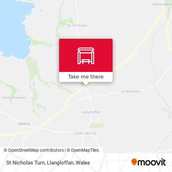 St Nicholas Turn, Llangloffan map