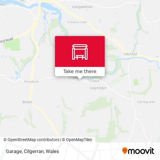 Garage, Cilgerran map
