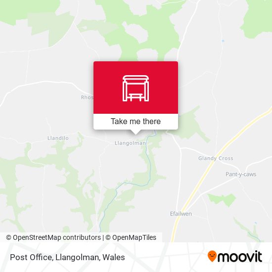 Post Office, Llangolman map