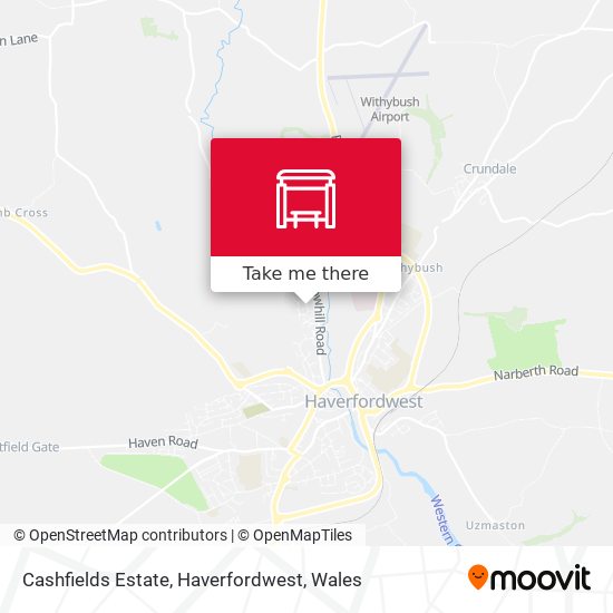 Cashfields Estate, Haverfordwest map
