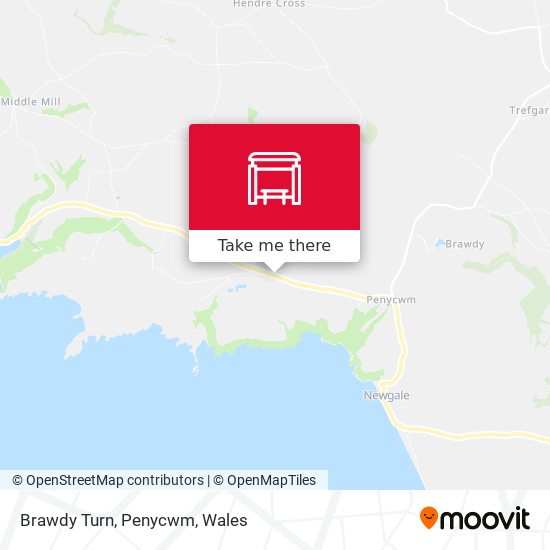 Brawdy Turn, Penycwm map