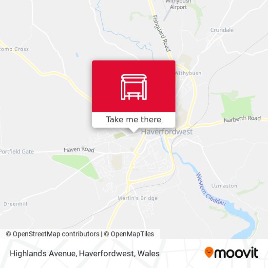 Highlands Avenue, Haverfordwest map