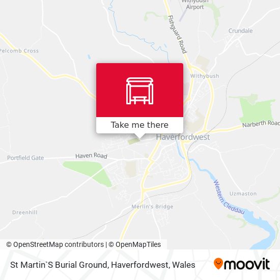 St Martin`S Burial Ground, Haverfordwest map