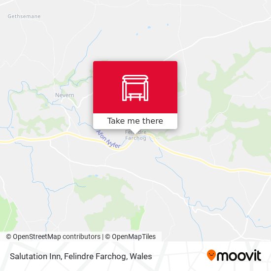 Salutation Inn, Felindre Farchog map