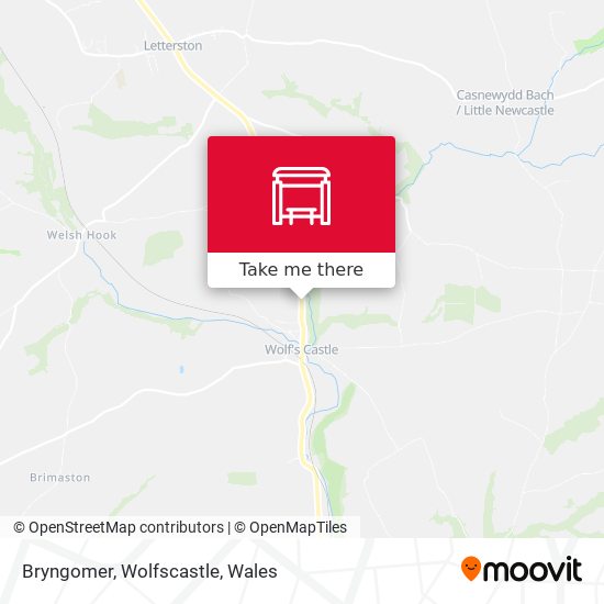 Bryngomer, Wolfscastle map